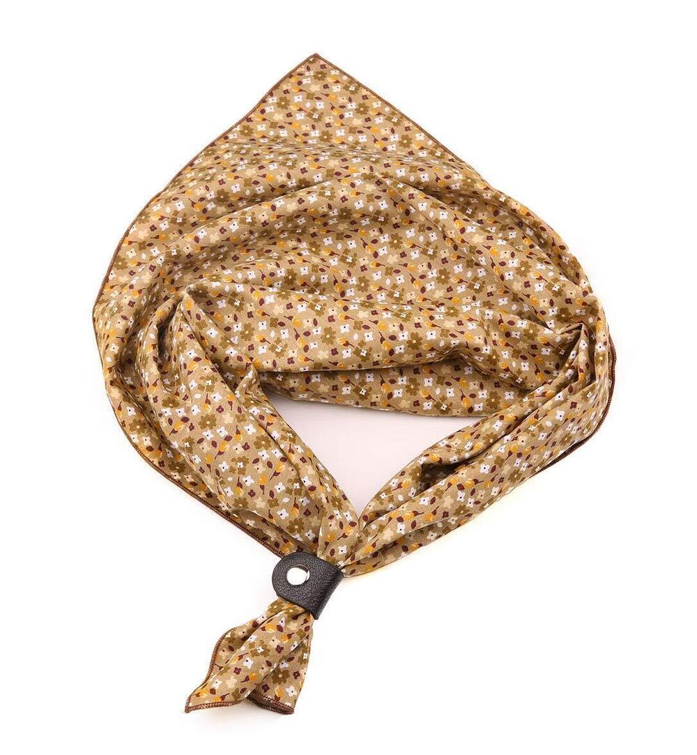 4086 Cotton Neckerchief , 24''× 24'' Muntifunctional Floral Scarf